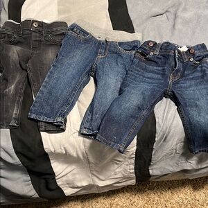 Carter's Blue and Black Jeans Classic Denim Style